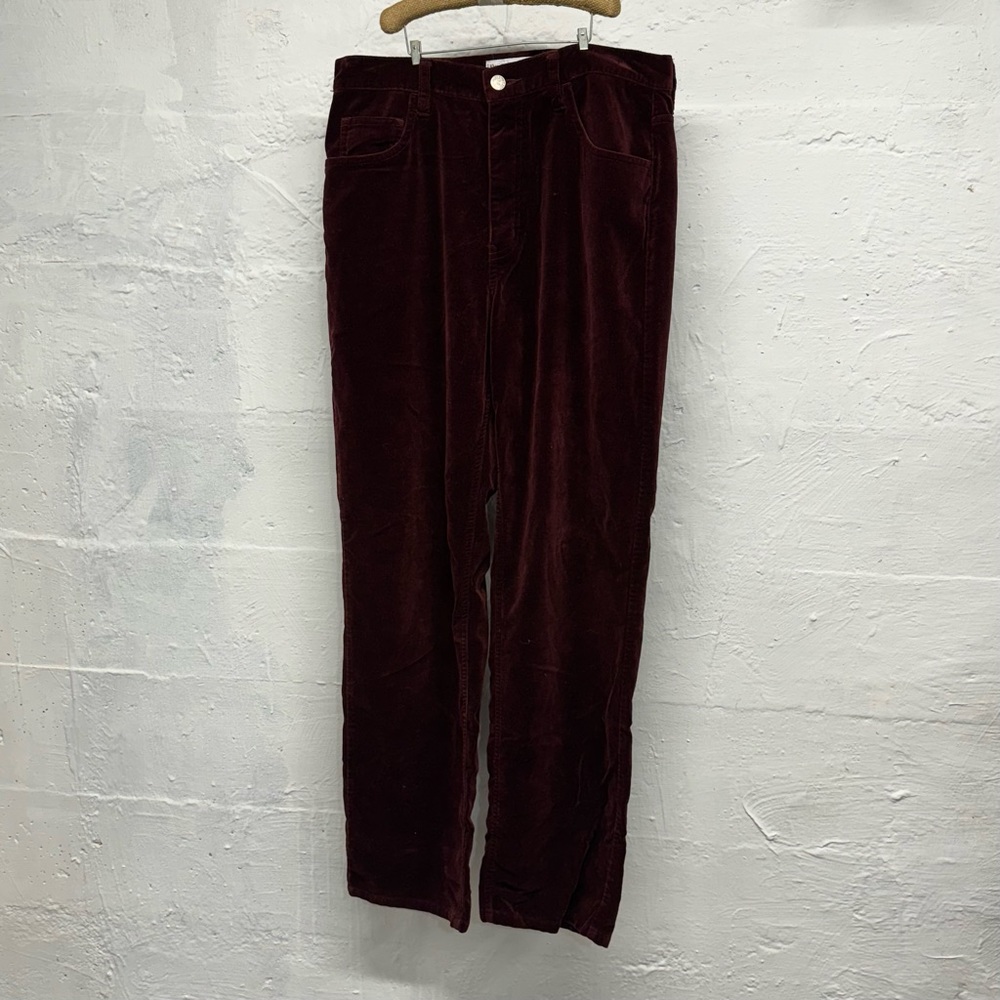 Vintage Abercrombie & Fitch burgundy velvet pants 1990’s cotton